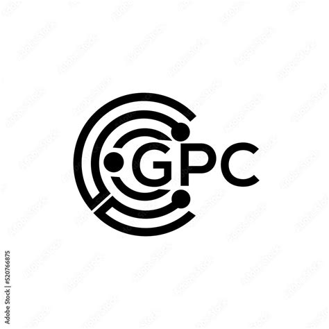 GPC letter technology initial creative logo design template vector ...