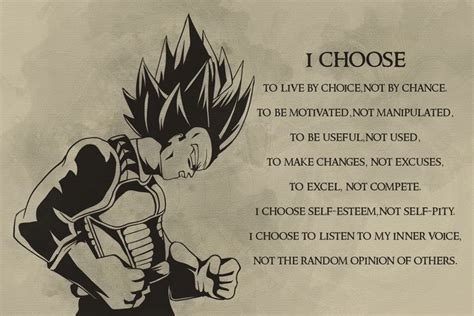 DR032 - I Choose - Vegeta - English - Dragon Ball Poster | Dragon ball ...