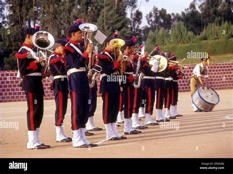 Students Beating retreat during Founder's Day Parade, The Lawrence ...