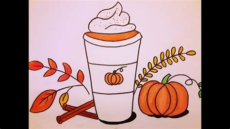 Pumpkin Spice Latte Drawing - YouTube