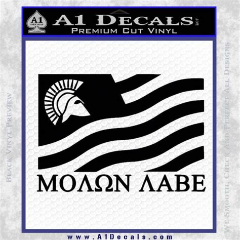 Molon Labe Flag Decal Sticker » A1 Decals