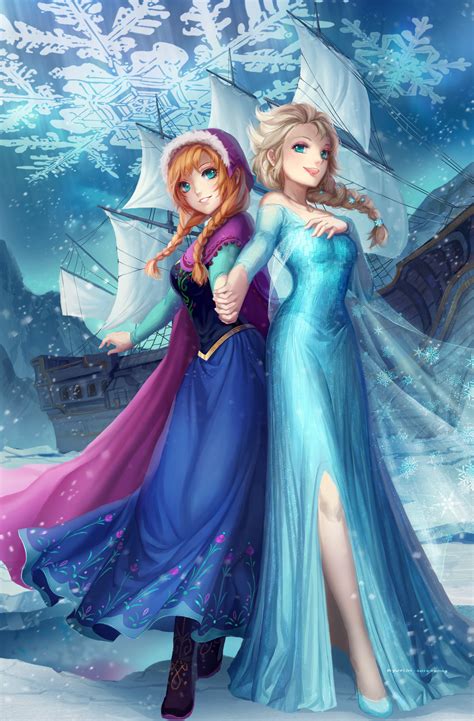 Anna and Elsa - Elsa and Anna Fan Art (38647275) - Fanpop