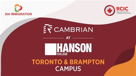 Cambrian at Hanson College | Toronto & Brampton Campus | Apply with Sia ...