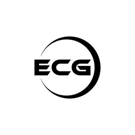 ECG letter logo design in illustration. Vector logo, calligraphy ...