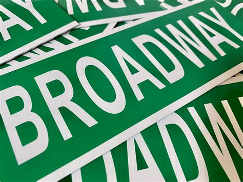 Broadway Street Sign Metal Broadway Sign, New York City Street Sign - Etsy