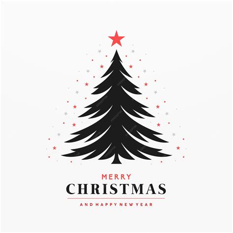 Premium Vector | Christmas tree in minimal style