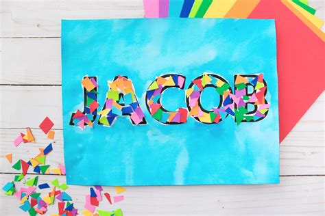 Simple and Fun Rainbow Name Craft for Kids - Made with HAPPY