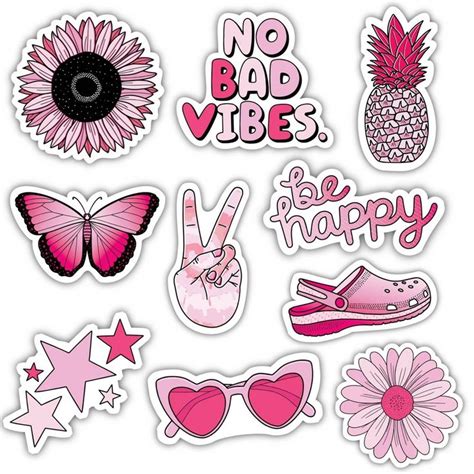 Big Moods Aesthetic Sticker Pack 10pc - Pink in 2022 | Aesthetic ...