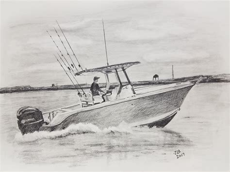 Personalized Sketch Any Boat | Boat sketch, Boat drawing, Fishing boats