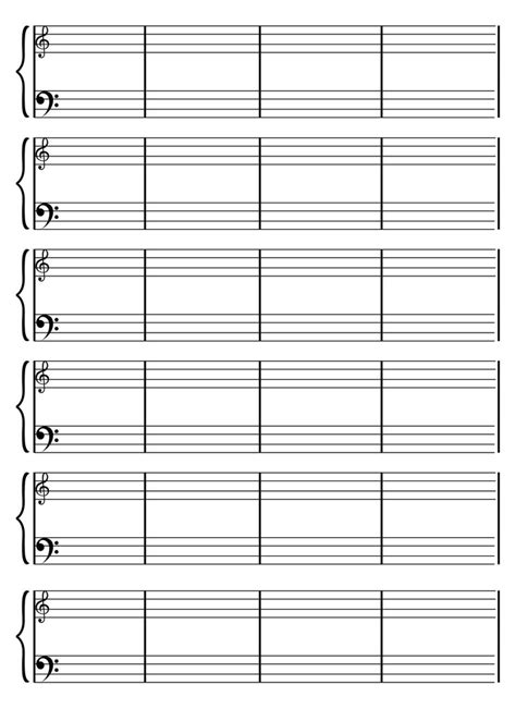 Printable Sheet Music For Piano With Bar Lines | FREE Download | Piano ...