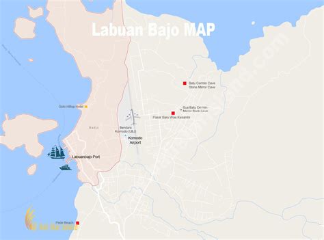 Labuan Bajo Map the Komodo National Park Tourism Maps