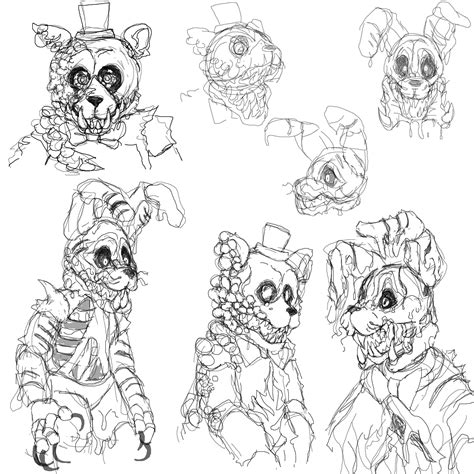 twisted animatronics sketch dump : r/fivenightsatfreddys