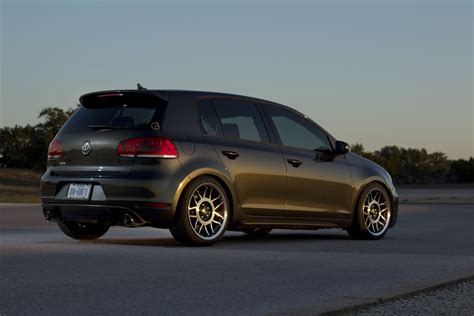 Black VW Mk6 GTI on silver wheels | VW Golf Tuning