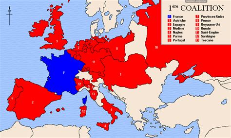 Les coalitions européennes de 1792 à 1815 - Napoleon & Empire