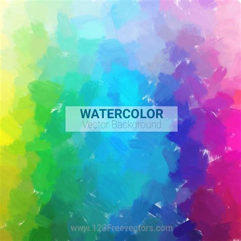 Abstract Rainbow Watercolor Background