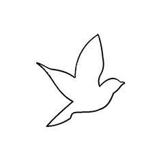 25 Simple Bird Outline Tattoos ideas | bird outline, tattoos, bird ...