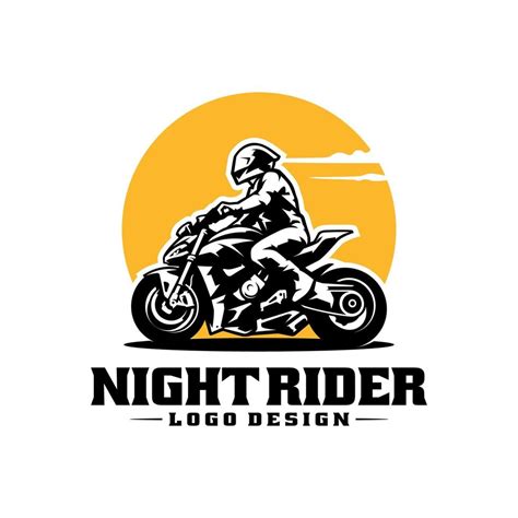 biker riding motorcycle logo vector 12574865 Vector Art at Vecteezy