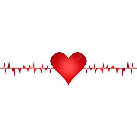 Heart Beat Line Vector Design Images, Red Heart Beat Love Line Vector ...