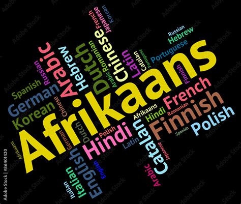 Afrikaans Language Means South Africa And Dialect Stock Illustration ...