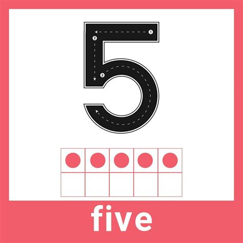 5 Five Number Counting Craze Stylish Flashcards for Classroom and ...