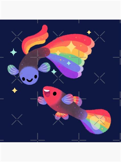 "Rainbow guppy 5" Poster for Sale by pikaole | Redbubble