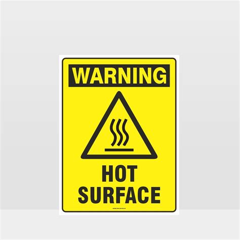 Warning Hot Surface Sign 2 - Notice/Information Sign - HAZARD SIGNS NZ