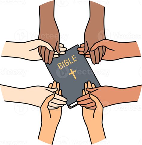 diverso personas con Biblia participación manos 21476368 PNG