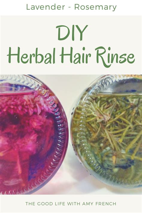 DIY Herbal Hair Rinse - Lavender & Rosemary | Herbal hair rinse, Hair ...