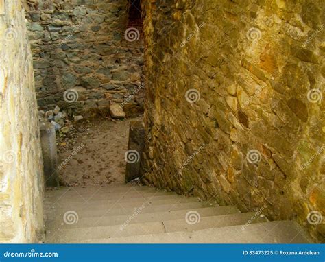 Stairs Cetatea Neamtului Rocks Fort Fortress Moldova Stock Image ...