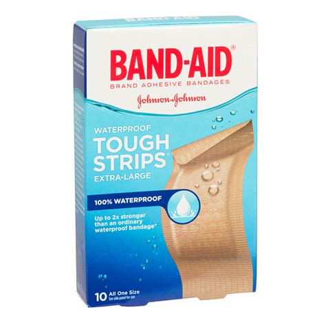 Band-Aid Waterproof Tough Strips Extra Large 10 Bandages – Pharmacy For ...