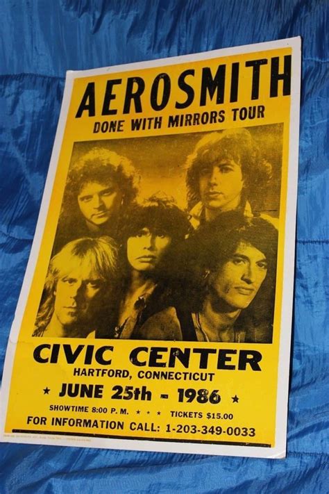 Vintage Aerosmith Concert Poster June 25th 1986 | Aerosmith concert ...