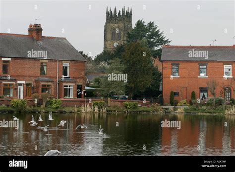 Pond Gresford Village Centre Wrexham North East Wales Stock Photo - Alamy