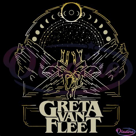 Greta Van Fleet SVG Digital File, Greta Van Fleet Moon Phase Svg