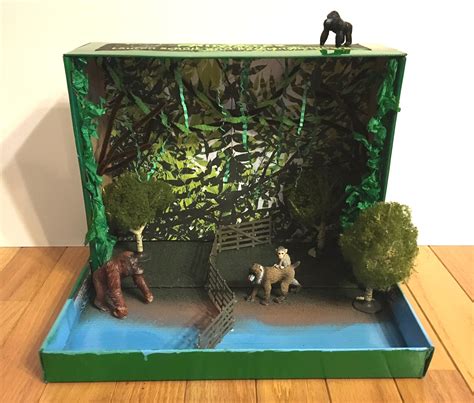 Primate Animal Habitat Diorama for Science Class