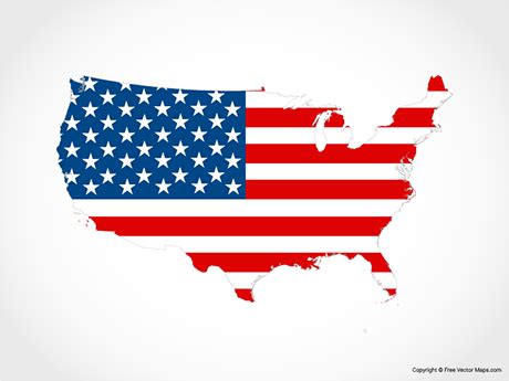 American Flag Usa Outline - Asesores