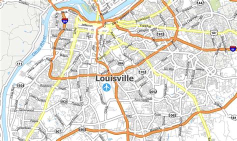 Louisville Ky Map