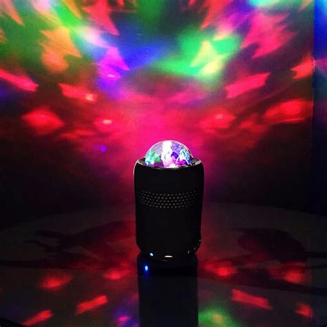 Portable Multi colored Light Light Bass Music Player Mini Rotating LED ...