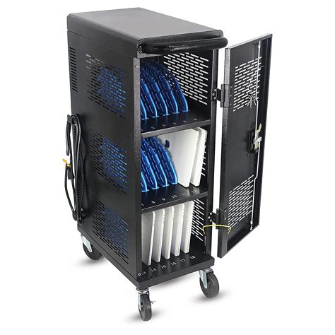 Buy POCHAR Fully Assembled 18-Device Chromebook Charging Cart - Locking ...