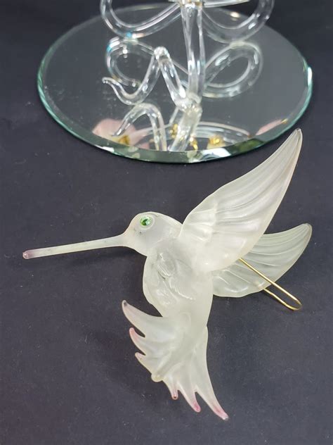 Glass Baron Swinging Hummingbird with Flowers | Etsy