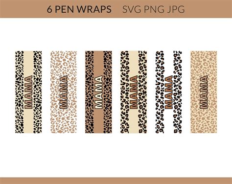 Mama Pen Wraps SVG PNG Pen Wraps Mom Life Svg Png Leopard | Etsy in ...