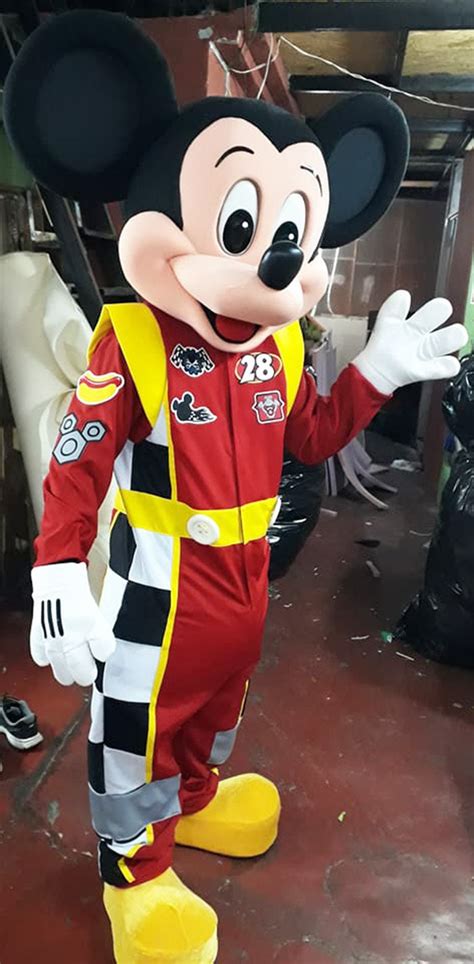 Mickey Mouse Mascot Costume Adult Mickey Racer Costume For Sale