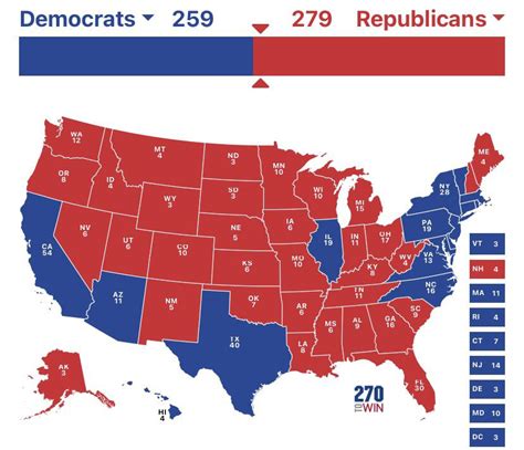 Political Map Usa Red Blue States - United States Map