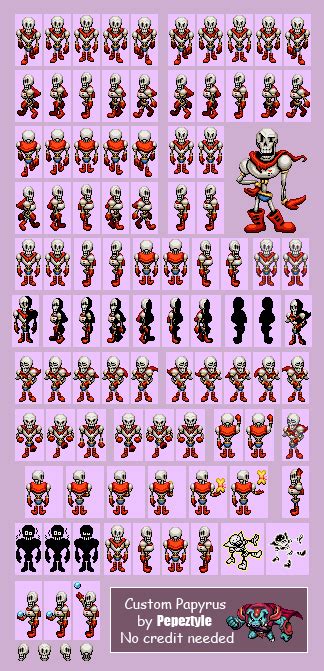 Custom Papyrus Sprite / The person @sonictr1327 remixed from edit ...