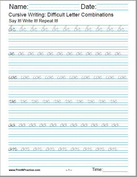 Dotted Cursive Writing Pdf