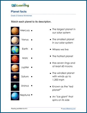 Our Solar System Worksheets | K5 Learning