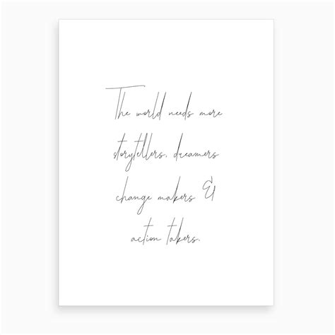 Dreamers Quote Art Print by Girl Visual - Fy