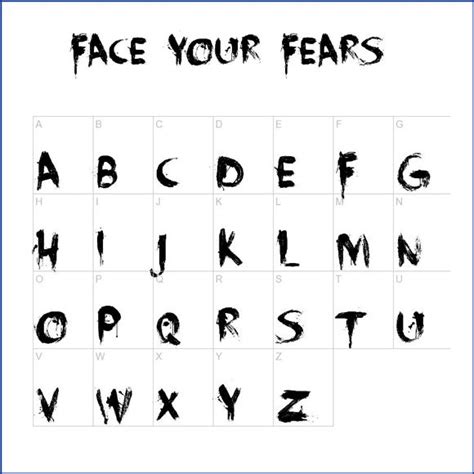 20 Best Scary Fonts | Шрифты, Эскиз тату, Эскиз