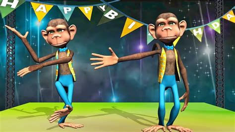 Happy birthday song funny monkeys dance – Artofit