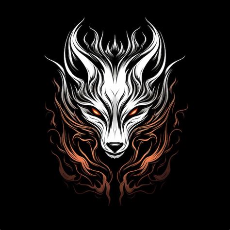 Premium AI Image | fox head tattoo design illustration