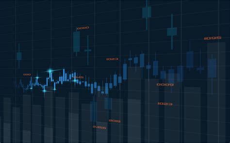 Trading background with candle charts and bar charts. 2713617 Vector ...